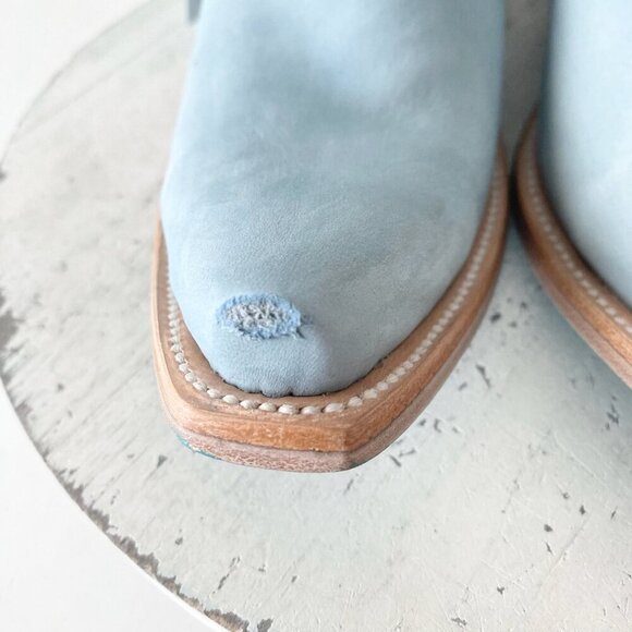 Lane EMMA JANE Womens Cowboy Bootie 6.5 Western Blue Cowgirl Short Ankle Boots - Picture 7 of 12